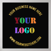 Custom Company Logo Tekst Folie Prints uw kleuren (Voorkant)