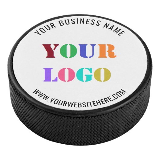 Custom Company Logo Tekst Hockey Puck Sjabloon (3/4)