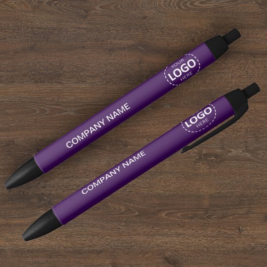 Custom Company Logo & Tekst Paarse Pen