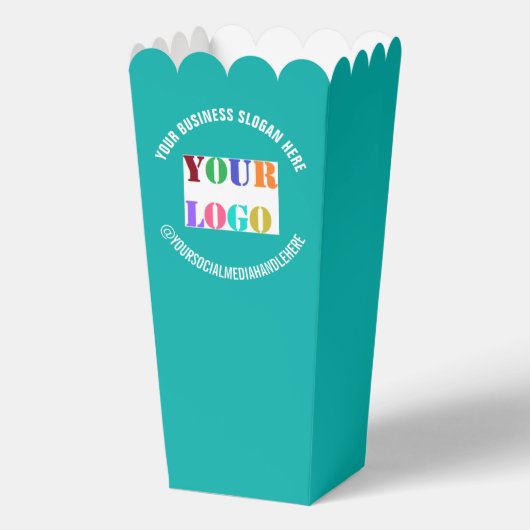 Custom Company Logo Tekst Popcorn Box Uw kleuren Bedankdoosjes (Voorkant)
