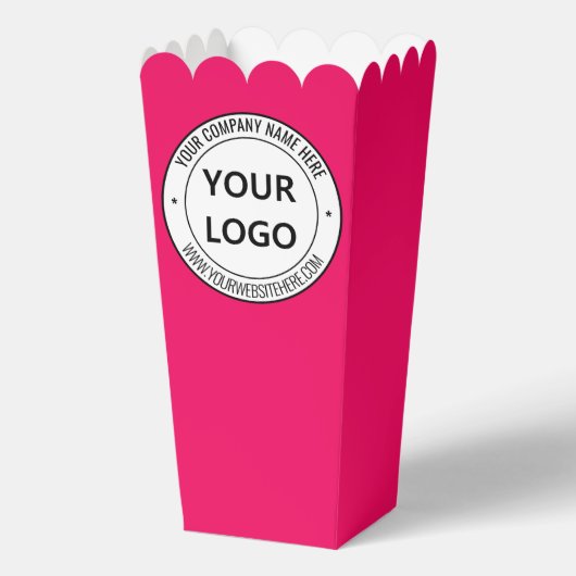 Custom Company Logo Tekst Popcorn Box Uw kleuren Bedankdoosjes (Voorkant)