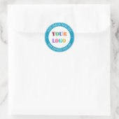 Custom Company Logo Tekst Ronde Sticker Uw Kleuren (Tas)