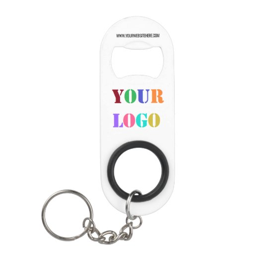 Custom Company Logo Tekst Sleutelhanger Flesopener Mini Flessenopener (Voorkant)