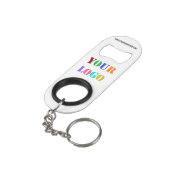 Custom Company Logo Tekst Sleutelhanger Flesopener Mini Flessenopener (Achterkant Gekanteld)
