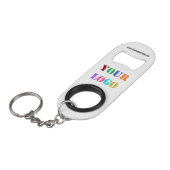 Custom Company Logo Tekst Sleutelhanger Flesopener Mini Flessenopener (Voorkant Gekanteld)