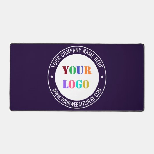 Custom Company Logo Tekst Uw Business Desk Mat (Voorkant)