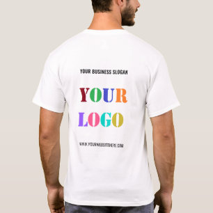 Custom Company Logo Tekst Uw Business T-shirt