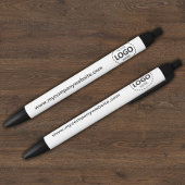 Custom Company Logo & Tekst Wit Blauwe Inkt Pen