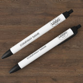 Custom Company Logo & Tekst Wit Blauwe Inkt Pen
