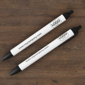 Custom Company Logo & Tekst Wit Blauwe Inkt Pen