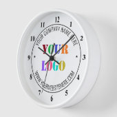 Custom Company Logo Tekstklok Ontwerp uw eigen (Hoek)