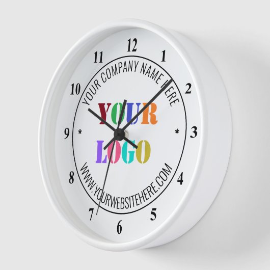 Custom Company Logo Tekstklok Ontwerp uw eigen (Hoek)