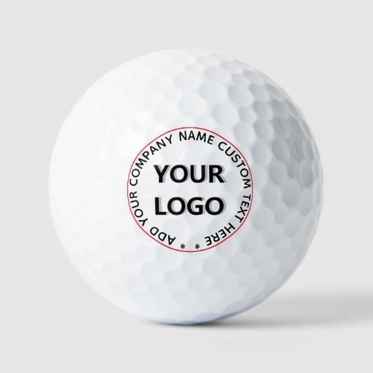 Custom Company Logo Tekstnaam Golfballen Sjabloon (Voorkant)