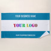 Custom Company Logo Text Beach Towel - Uw kleuren Strandlaken (Voorkant)