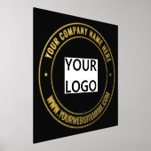 Custom Company Logo Text Black Gold Foil Prints (Laagn)