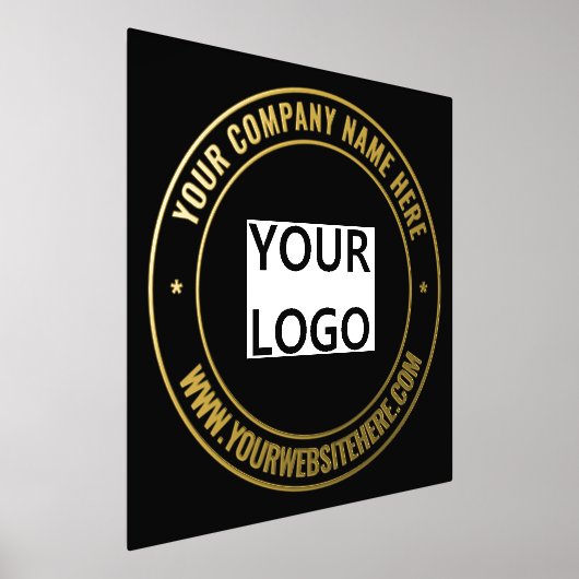 Custom Company Logo Text Black Gold Foil Prints (Laagn)