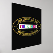 Custom Company Logo Text Black Gold Foil Prints (Laagn)