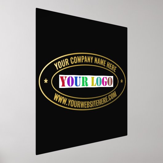 Custom Company Logo Text Black Gold Foil Prints (Laagn)