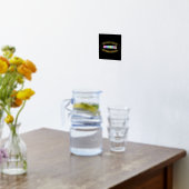 Custom Company Logo Text Black Gold Foil Prints (Laag (Keuken))