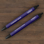 Custom Company Logo & Text Blue Pen
