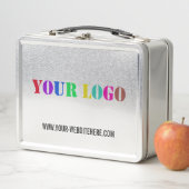 Custom Company Logo Text Business Metal Lunch Box (In situ)
