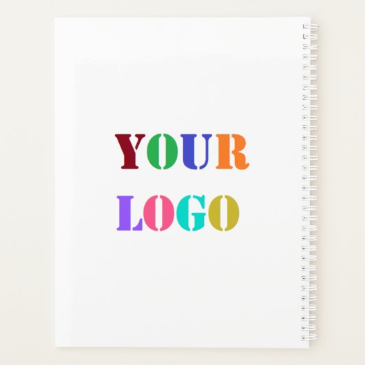 Custom Company Logo Text Business Planner Sjabloon (Achterkant)