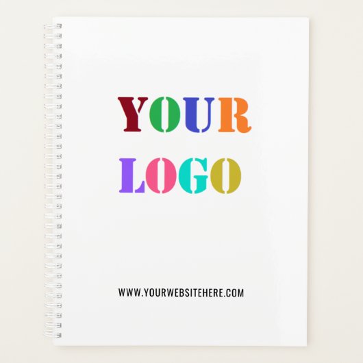 Custom Company Logo Text Business Planner Sjabloon (Voorkant)