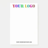Custom Company Logo Text Business Post-it® notes (Voorkant)