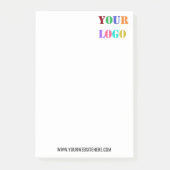 Custom Company Logo Text Business Post-it® notes (Voorkant)