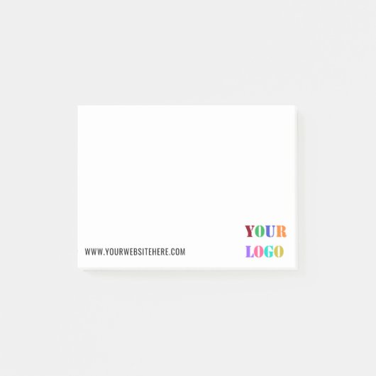 Custom Company Logo Text Business Post-it® notes (Voorkant)