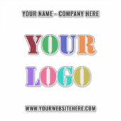 Custom Company Logo Text Business Sticker Sjabloon (Voorkant)