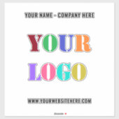 Custom Company Logo Text Business Sticker Sjabloon (Vel)