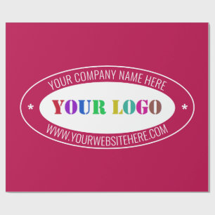 Custom Company Logo Text Business Wrapping Paper Cadeaupapier