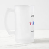 Custom Company Logo Text Frosted Glass Beer Mok (Links)
