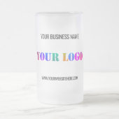 Custom Company Logo Text Glass Beer Mok Sjabloon (Center)