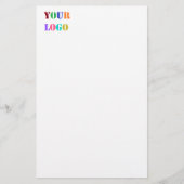 Custom Company Logo Uw Bedrijf Stationery Briefpapier (Voorkant)