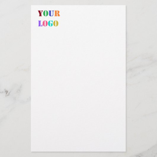 Custom Company Logo Uw Bedrijf Stationery Briefpapier (Voorkant)