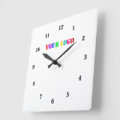 Custom Company Logo Uw Bedrijfsklok Vierkante Klok (Hoek)