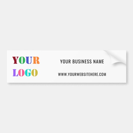 Custom Company Logo Uw Business Bumpersticker (Voorkant)