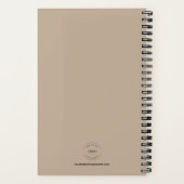 Custom Company logo website Minimalist Beige Notitieboek (Achterkant)