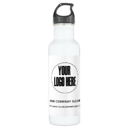 Custom Company Logo White Black Waterfles