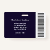 Custom Company Medewerker Foto Naam Barcode Logo I Badge (Achterkant)