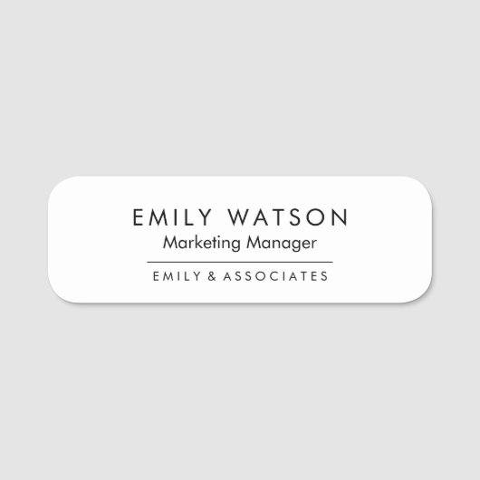 Custom Company Name Badge – Professionele Personee (Voorkant)