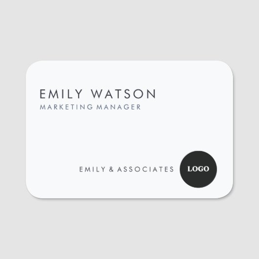 Custom Company Name Badge – Professionele Personee (Voorkant)
