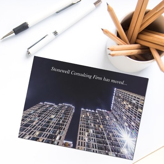 Custom Company Office Building Business Moving Aankondiging