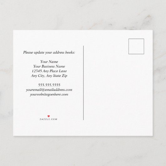 Custom Company Office Building Business Moving Aankondigingskaart (Achterkant)