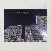 Custom Company Office Building Business Moving Aankondigingskaart (Voorkant)