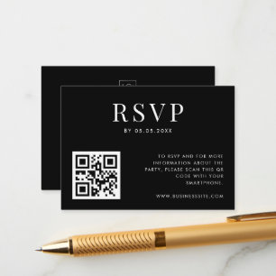 Custom Company Party Logo QR Code Business RSVP Informatiekaartje