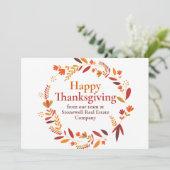 Custom Company Thanksgiving Mooie Herfstblad Kaart (Staand voorkant)