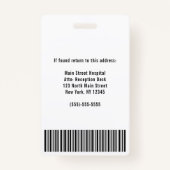 Custom Company Visitor Pass Barcode Logo ID Badge (Achterkant)